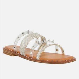 Madden Girl Highway Studded Rhinestone Sandals  size 6.5